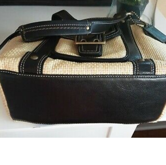 COACH Legacy Raffia Leather & Straw(Matching Wristlet Available) - Picture 7 of 15